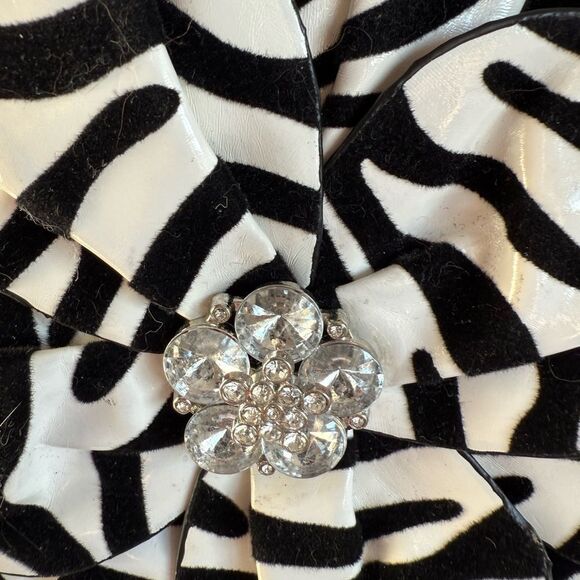 Silver and Black Zebra Print Handbag - Picture 2 of 10